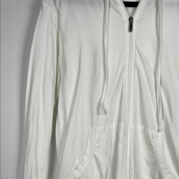 Sofra Women's White Zip-Up Hoodie - Picture 3 of 12